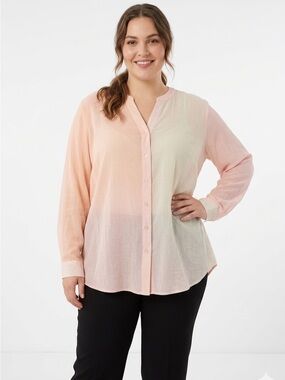 Pennington’s “In Every Story” Plus Size “X” (12/14) Peach Coloured Dressy Blouse